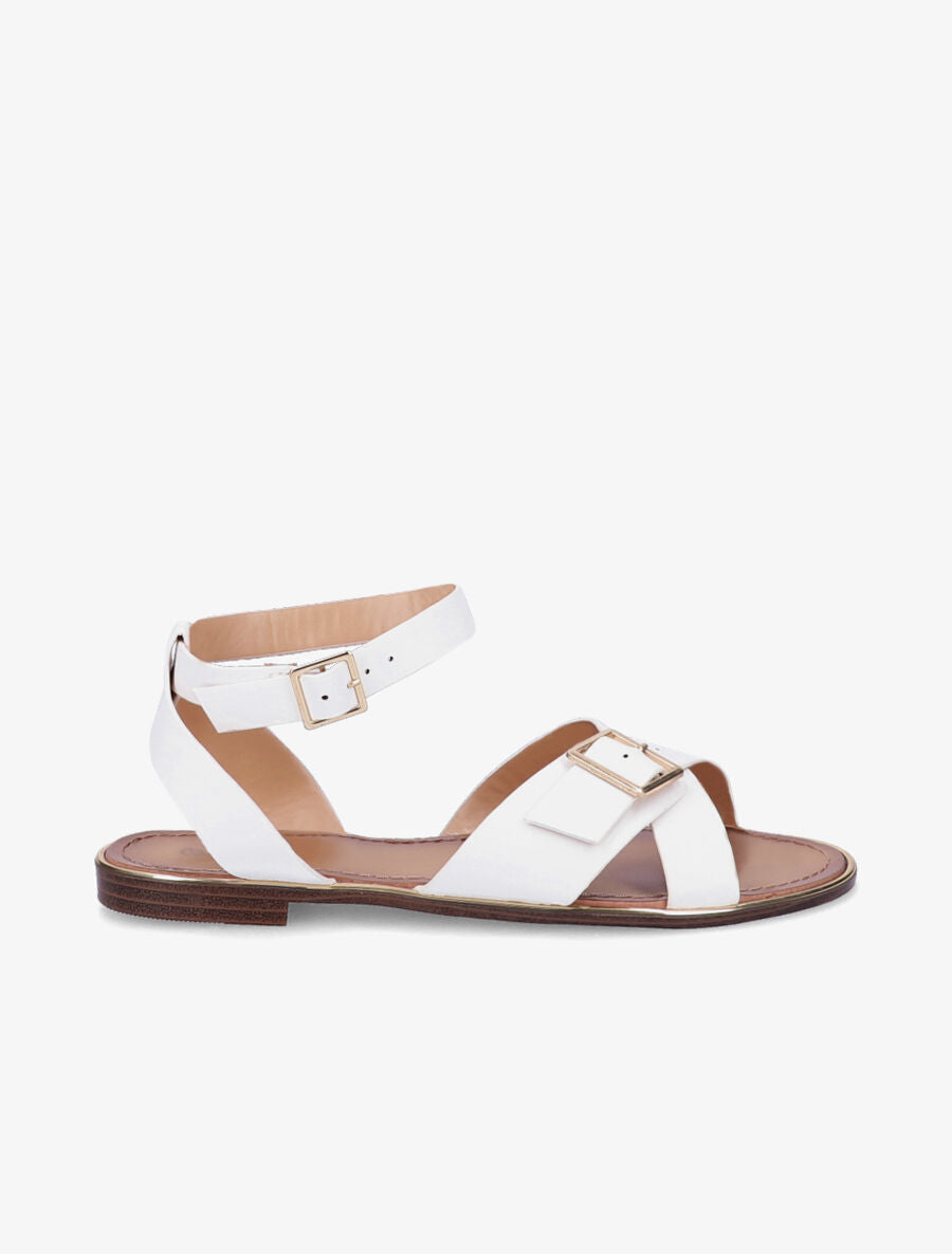 Nu-pieds à bride à boucle - Blanc - 2