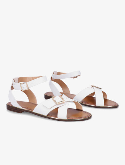 Nu-pieds à bride à boucle - Blanc - 4