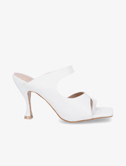Mules asymétriques à entredoigt - Blanc - 1