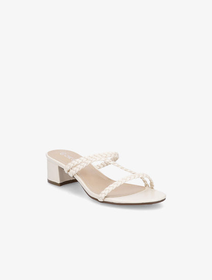 Mules à brides tressées - Beige - 2