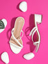 Mules à brides tressées - Blanc - 1