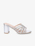 Mules à brides croisées et strassées - Argent - 1
