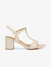 Sandales à bride en T stylisée - Beige - 5