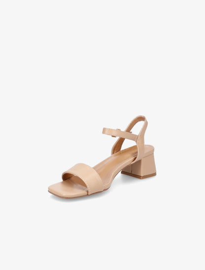 Sandales classiques unies en simili - Beige - 3