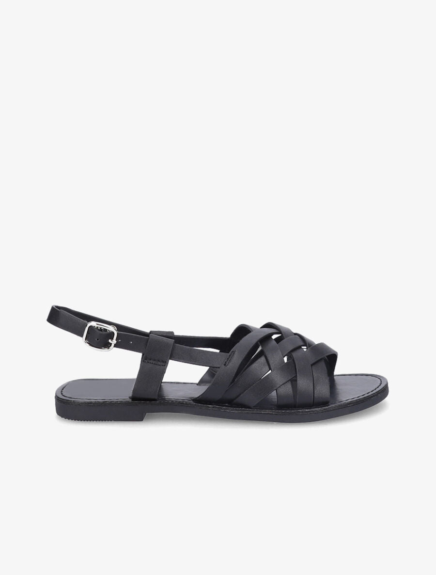 Nu-pieds à ganses entrecroisées - Noir - 2