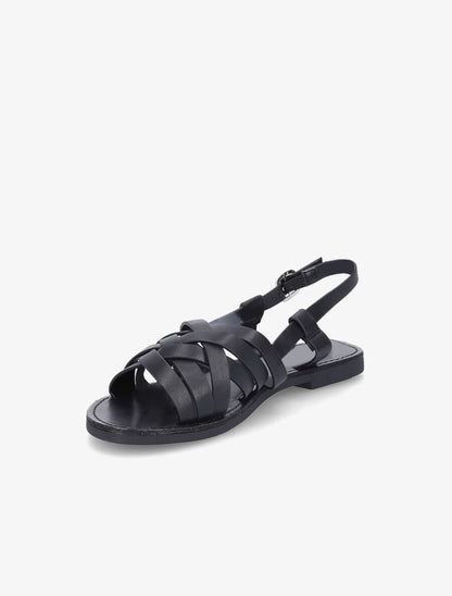 Nu-pieds à ganses entrecroisées - Noir - 4