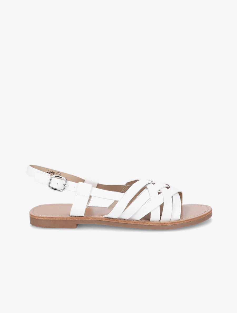 Nu-pieds à ganses entrecroisées - Blanc - 2