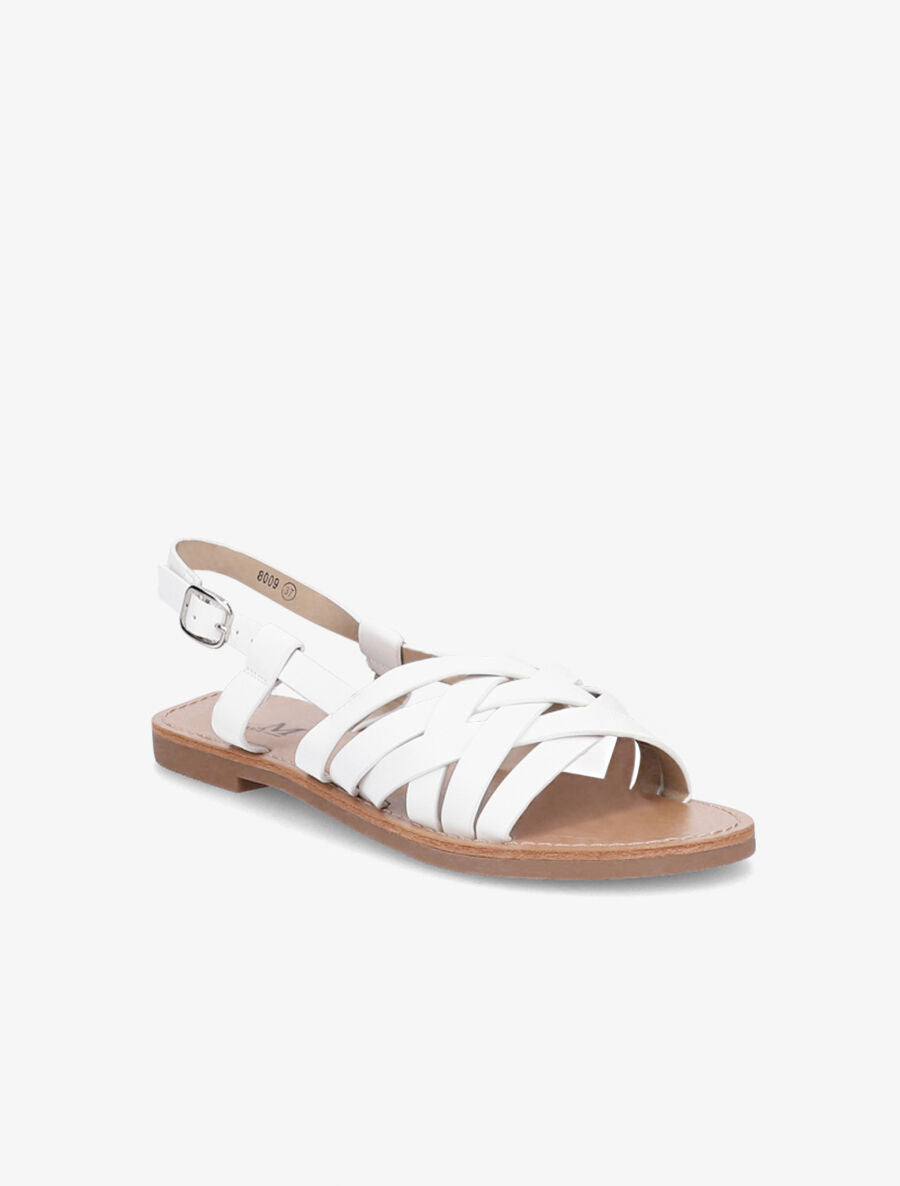 Nu-pieds à ganses entrecroisées - Blanc - 3