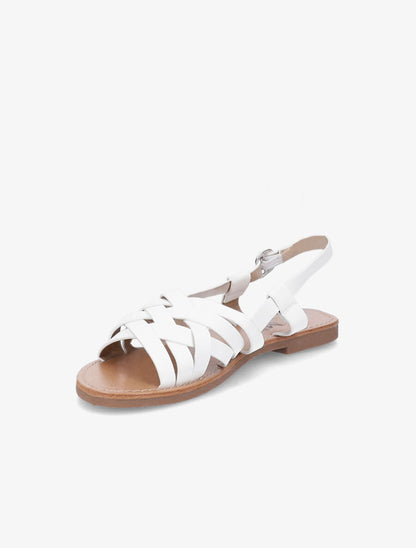 Nu-pieds à ganses entrecroisées - Blanc - 4