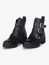 Bottines bi-matière à triple brides - Noir - 5
