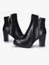 Bottines montantes à contrefort effet croco - Noir - 1