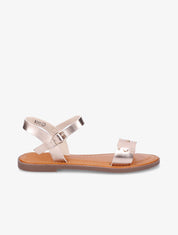 Nu-pieds dentelés à clous - Rose gold - 1