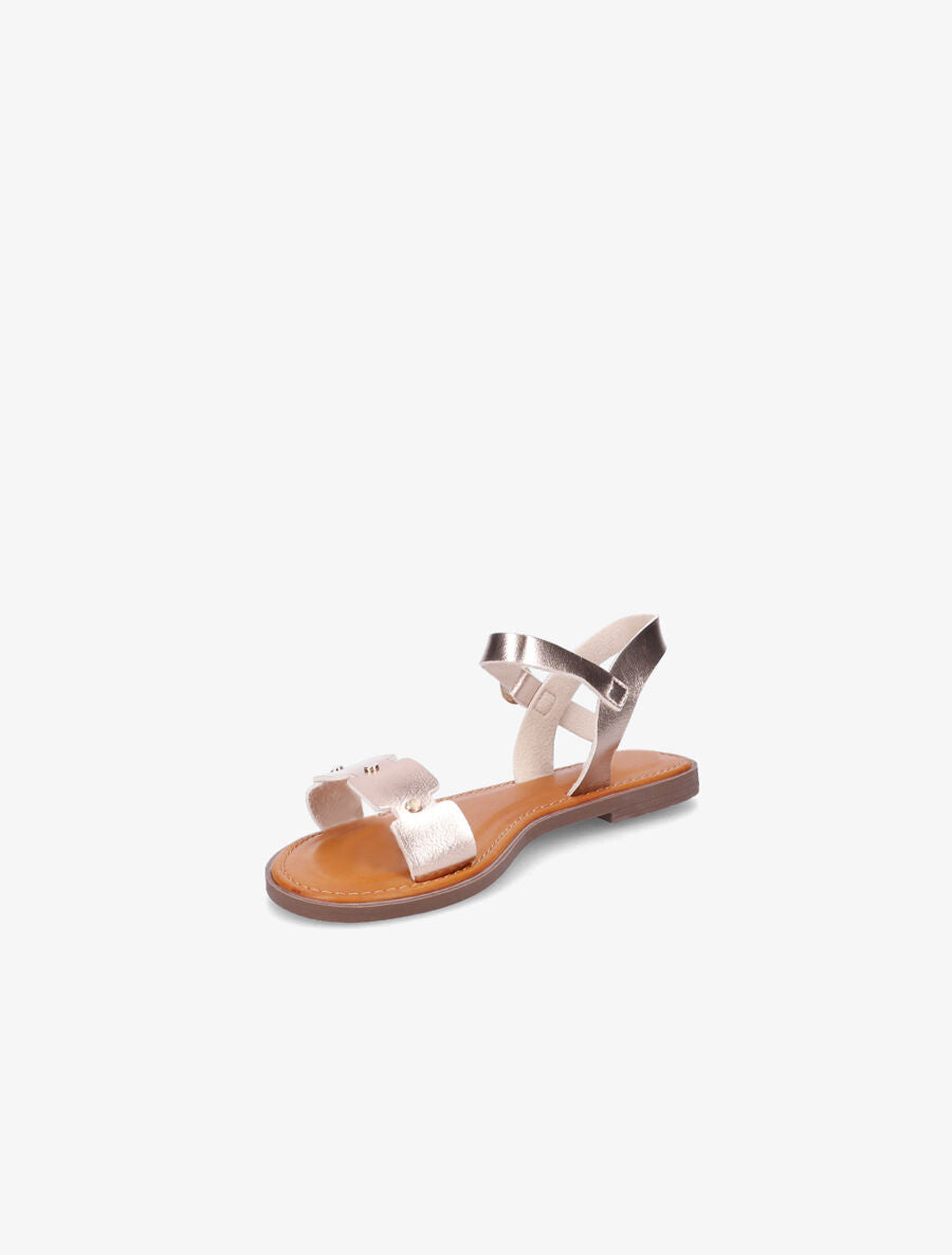 Nu-pieds dentelés à clous - Rose gold - 3