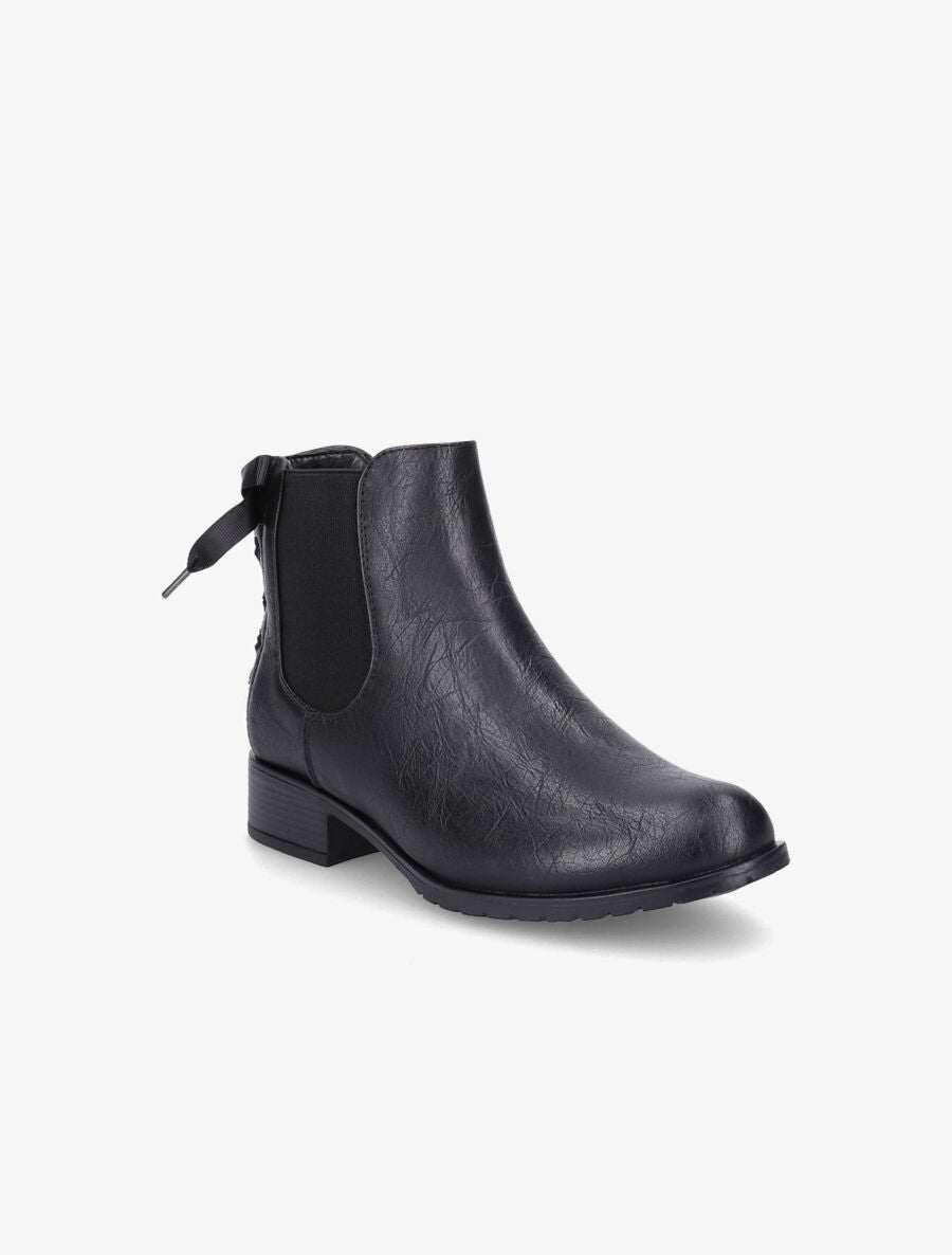 Bottines à contrefort corseté - Noir - 2