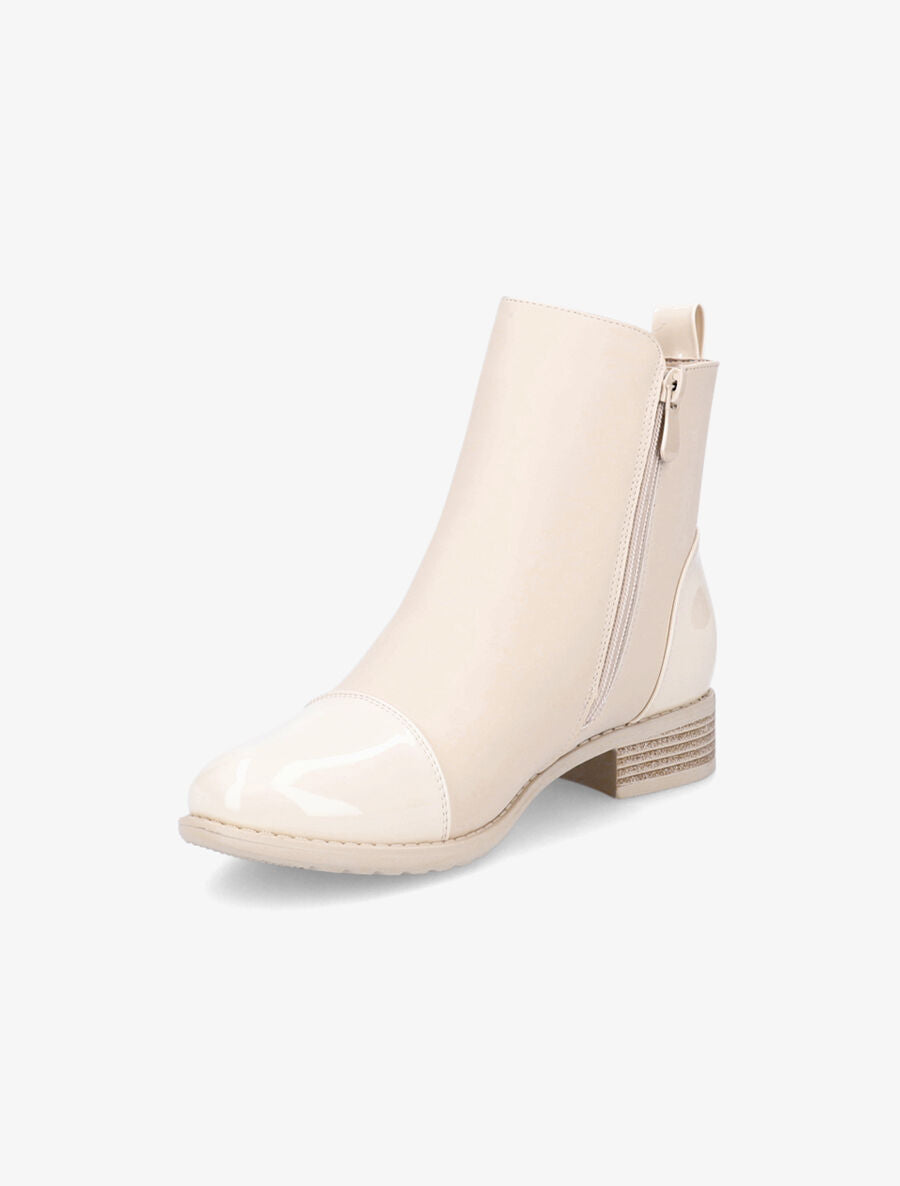 Bottines à bout vernis - Beige - 3
