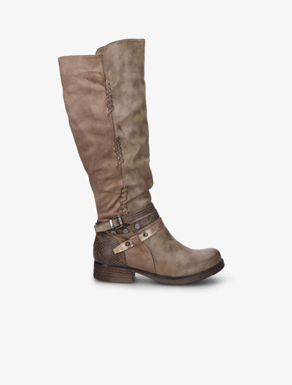 Bottes cavalières bi-matière - Kaki - 2