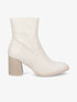 Bottines montantes en simili - Beige - 1