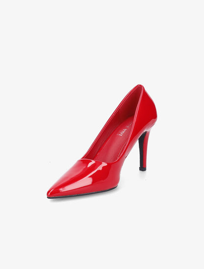 Escarpins à talon haut vernis - Rouge - 3