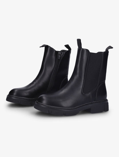 Boots à zip et semelles crantées - Noir - 1