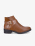 Bottines à sangles croisées - Camel - 6