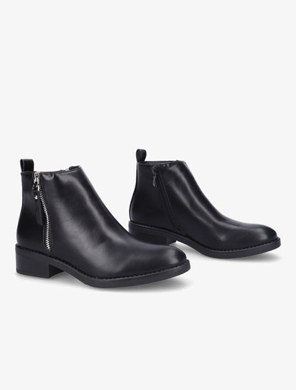 Bottines à zip - Noir - 4