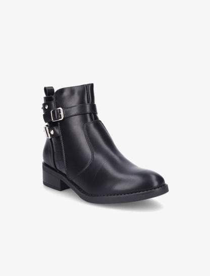 Bottines bi-matière cloutées - Noir - 2