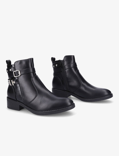 Bottines bi-matière cloutées - Noir - 4