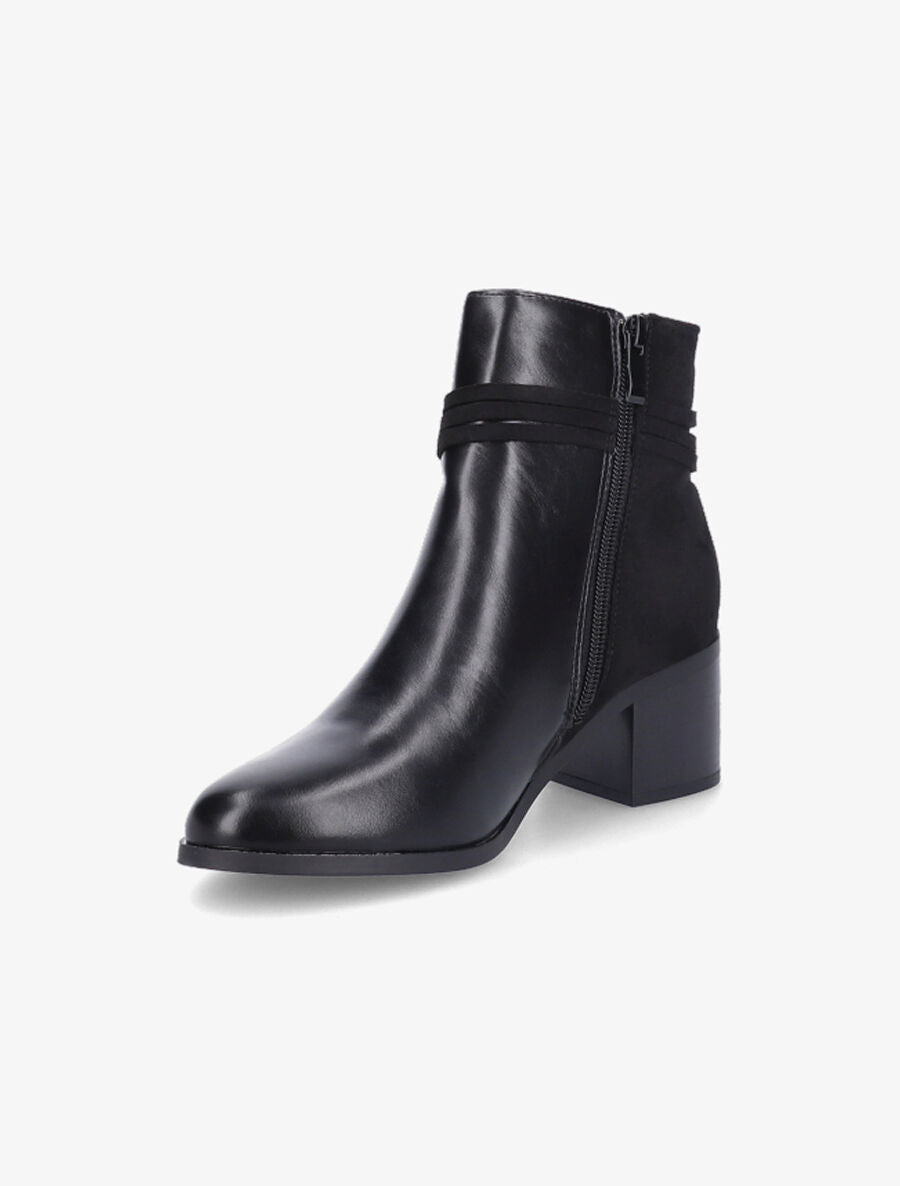 Bottines bi-matière à pompon - Noir - 3