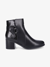 Bottines bi-matière à boucle - Noir - 1
