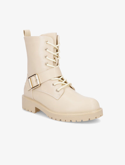 Rangers à boucle stylisée - Beige - 2