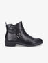 Bottines plates à contrefort effet python - Noir - 5