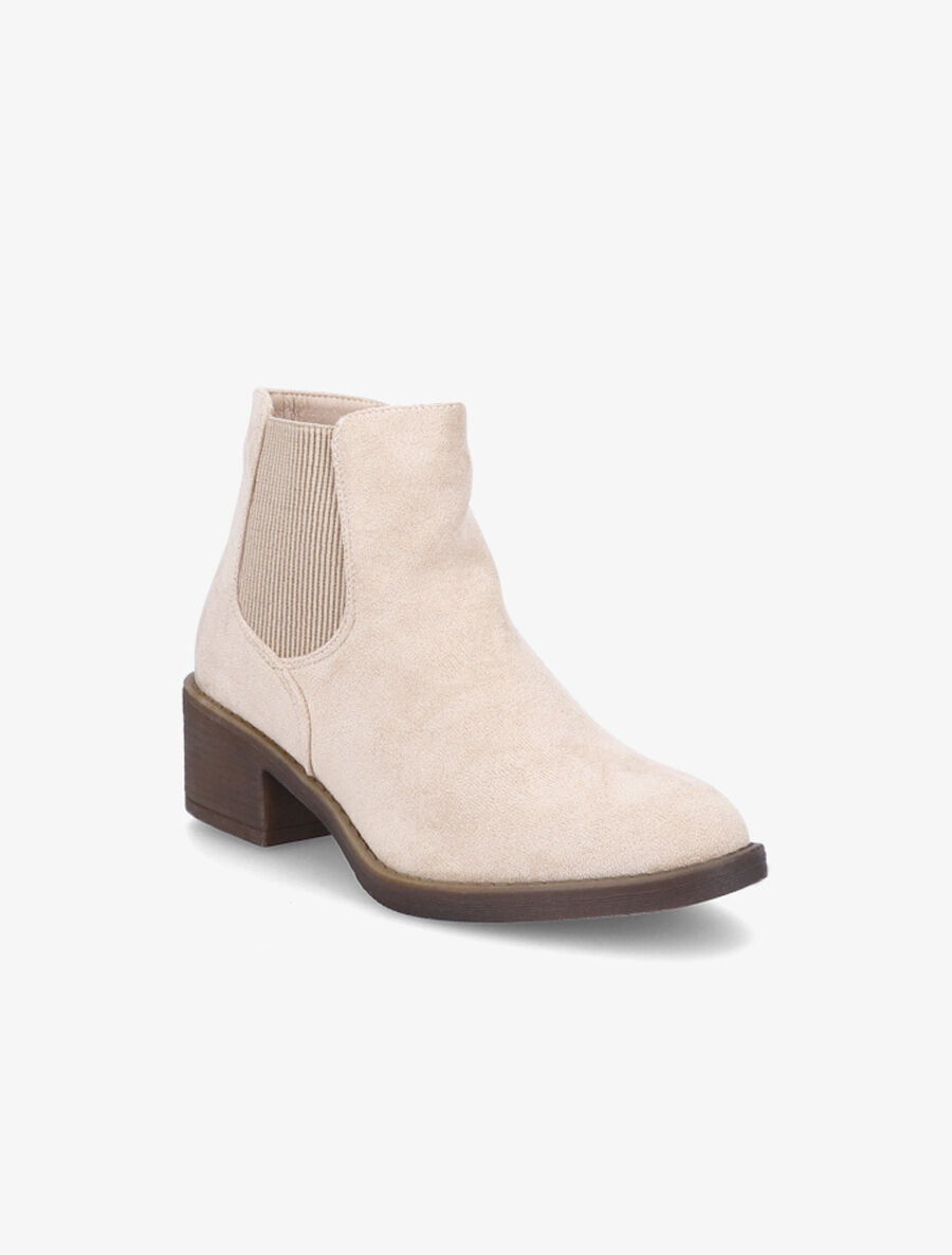 Bottines classiques en suédine - Beige - 2
