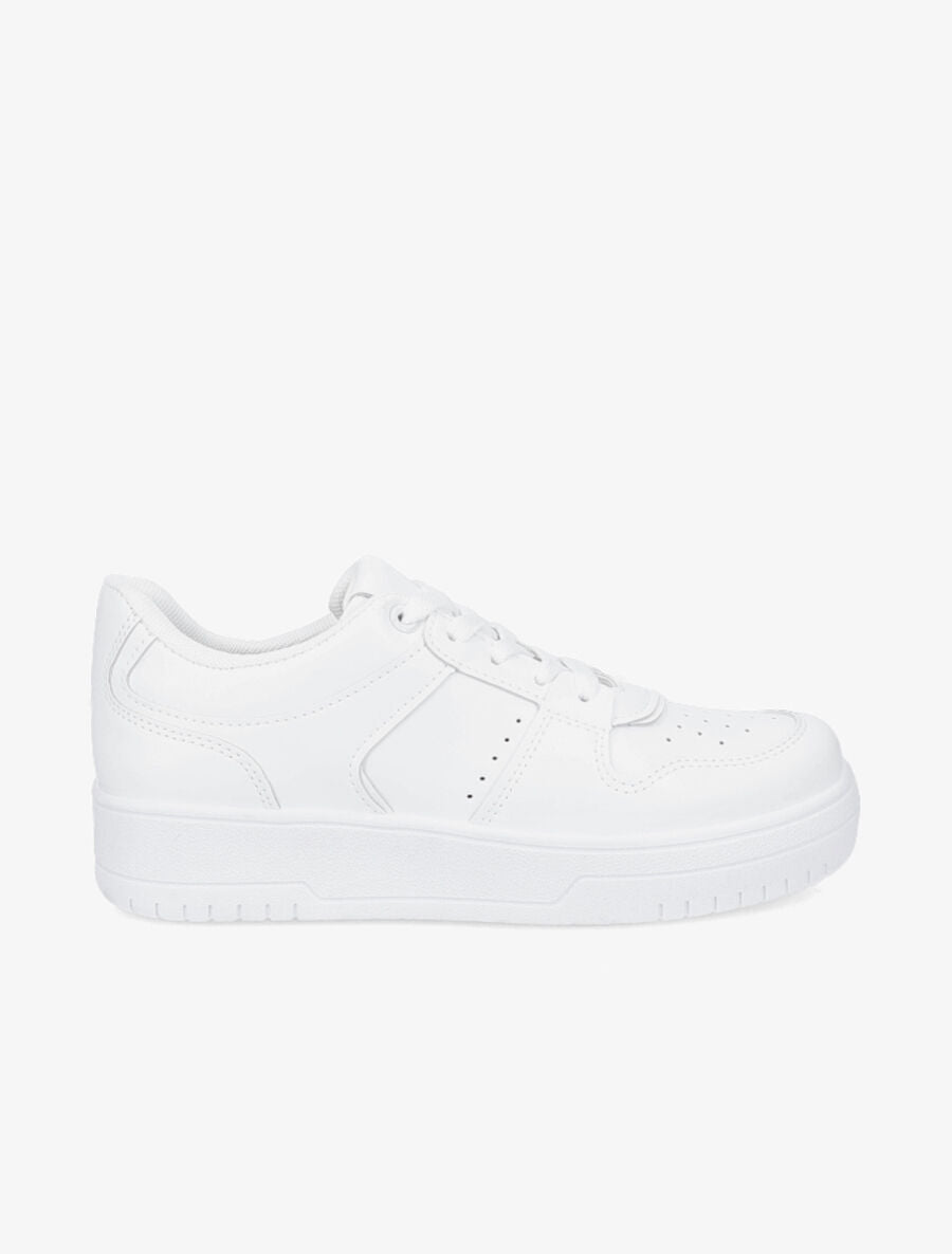 Sneakers en simili - Blanc - 1