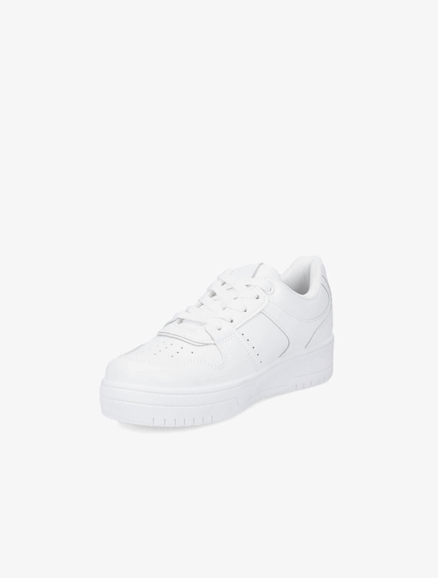 Sneakers en simili - Blanc - 3