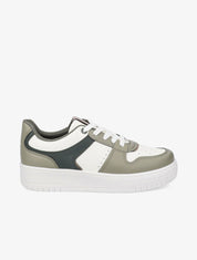 Sneakers en simili - Kaki - 5