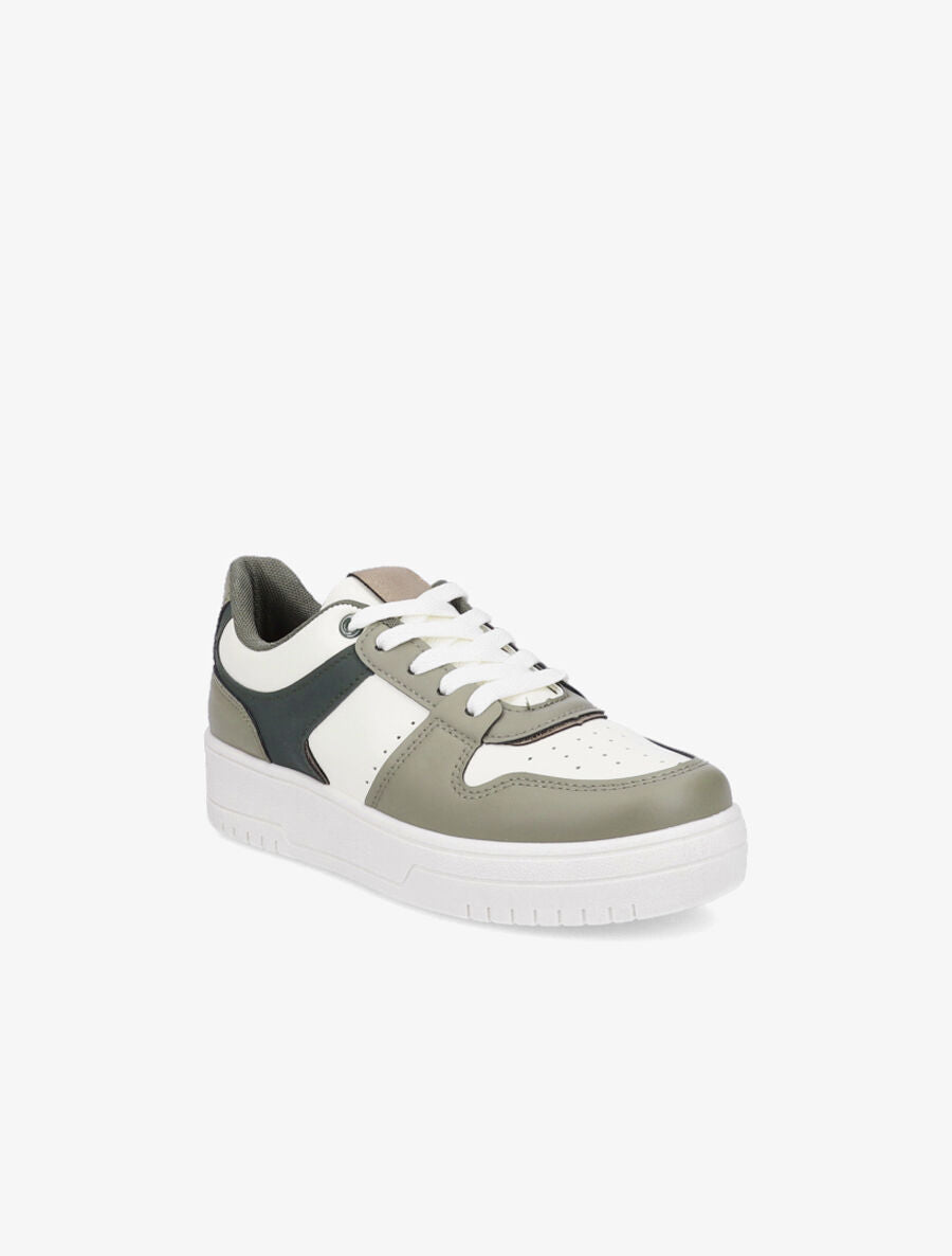 Sneakers en simili - Kaki - 2