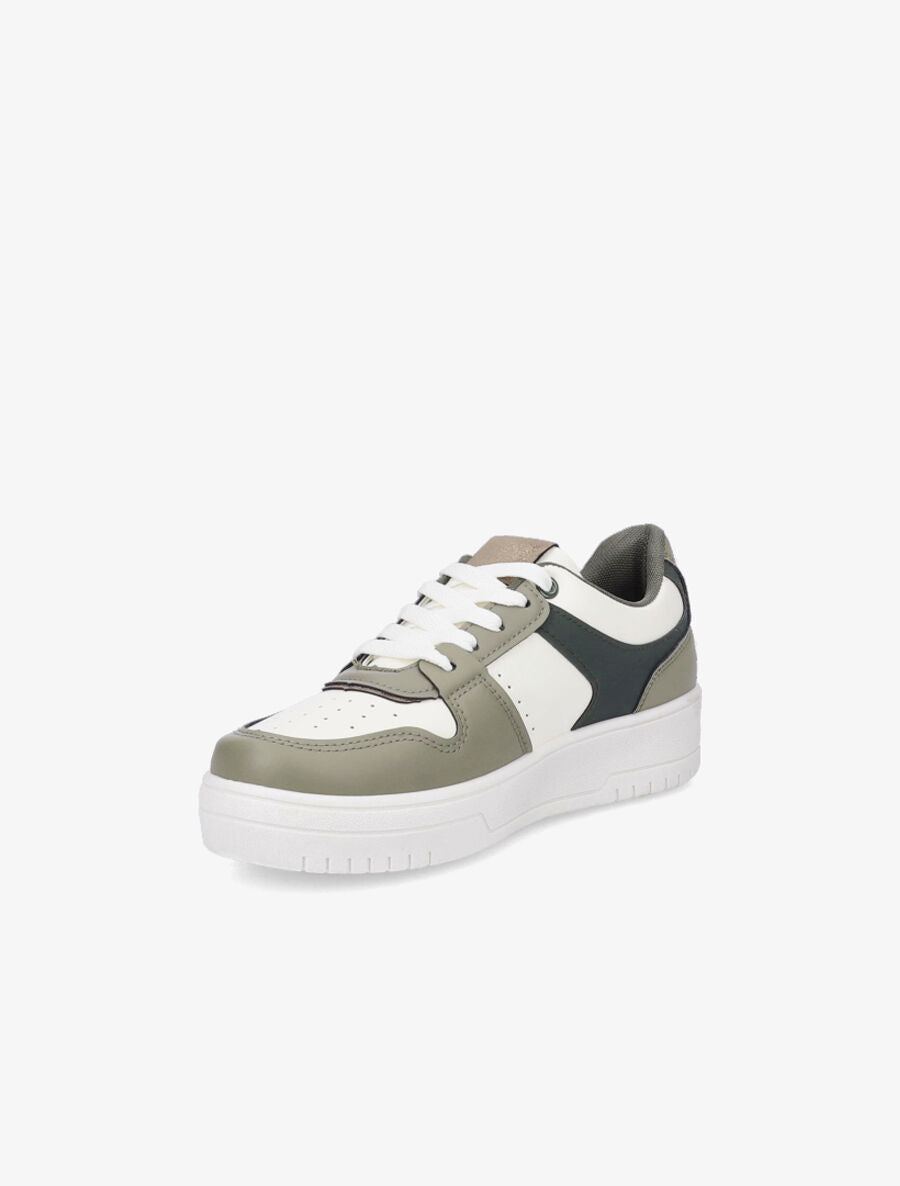 Sneakers en simili - Kaki - 3