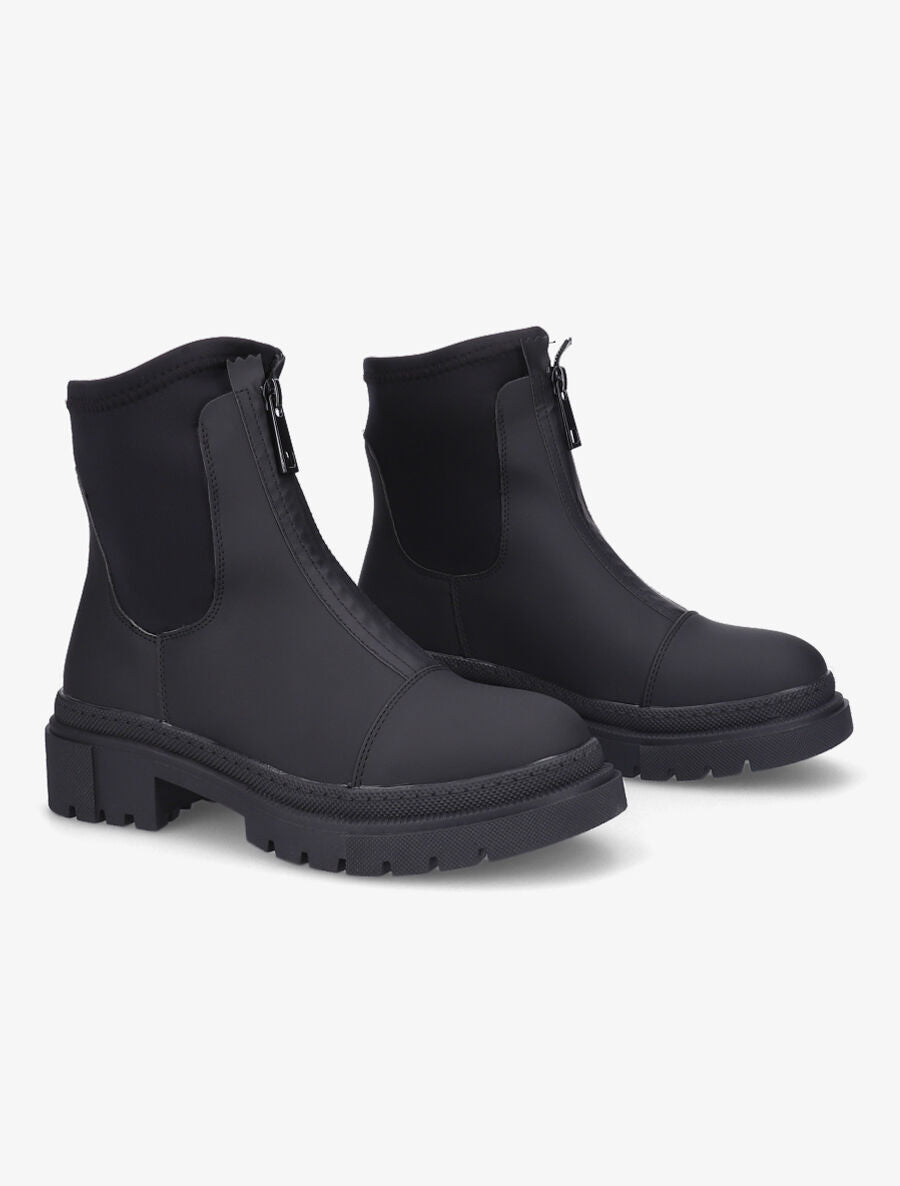 Boots montantes à zip - Noir - 4