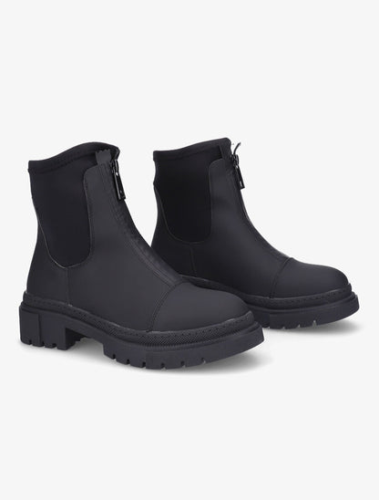 Boots montantes à zip - Noir - 4
