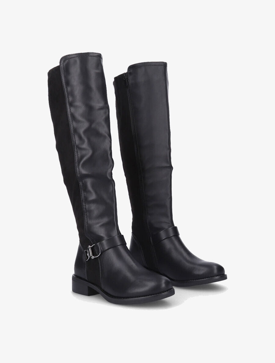Bottes cavalières bi-matière - Noir - 4