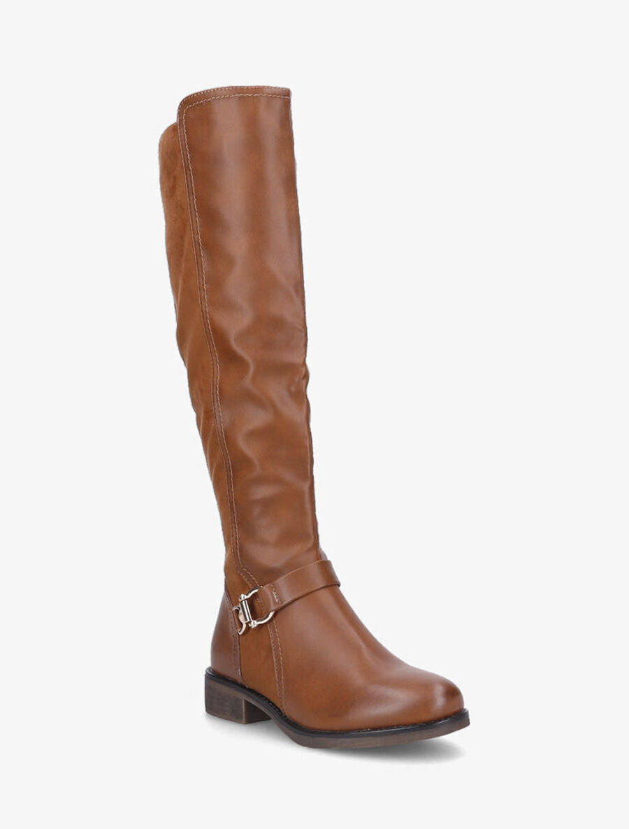 Bottes cavalières bi-matière - Camel - 2