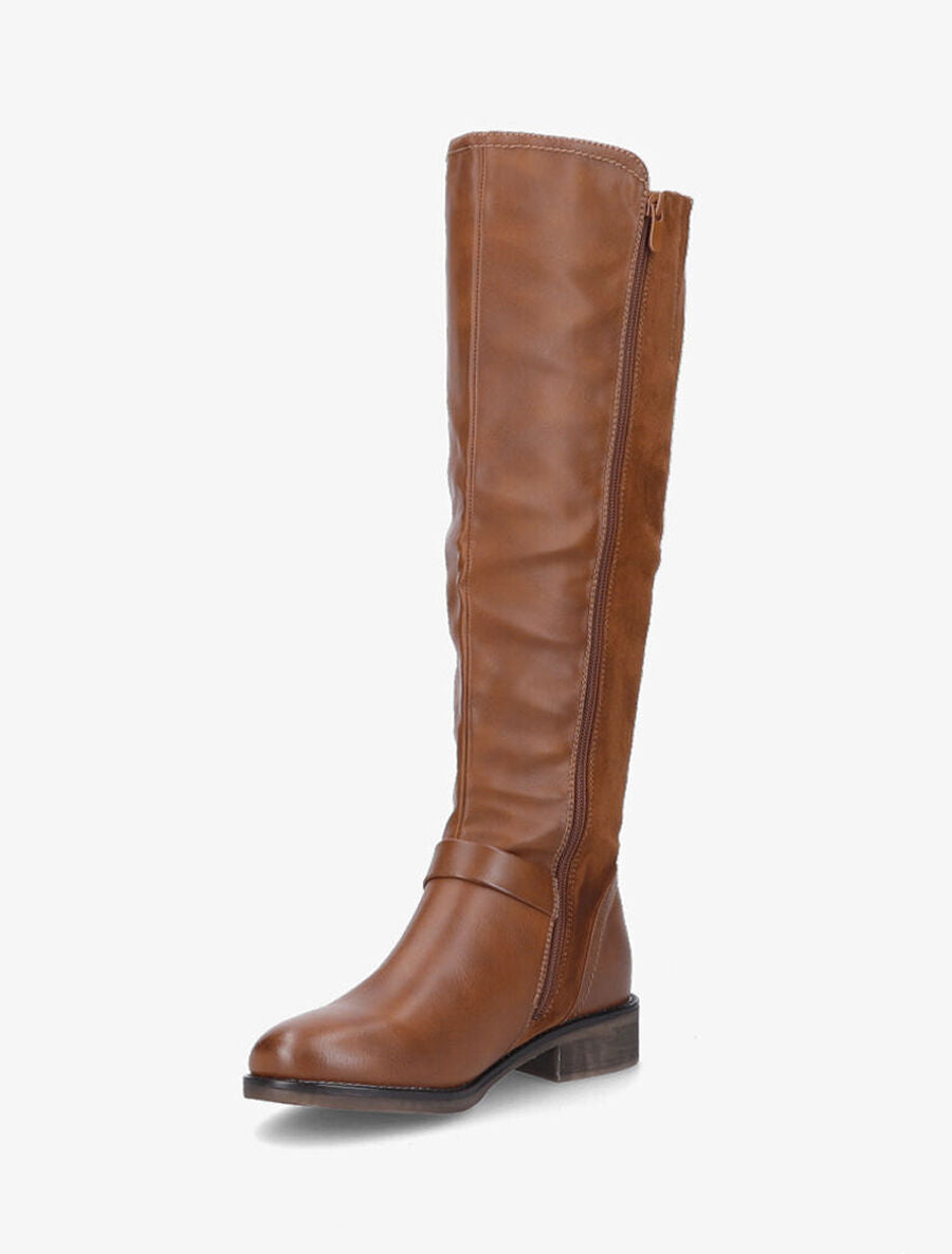 Bottes cavalières bi-matière - Camel - 3