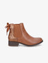 Bottines à contrefort python corseté - Camel - 1