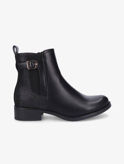 Bottines plates à paillettes - Noir - 5