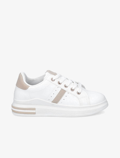 Tennis classique en simili - Beige - 5