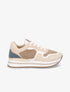 Sneakers en suédine et simili - Beige - 1