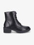 Bottines à lacets et zip - Noir - 1