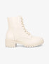 Bottines à lacets et zip - Beige - 1