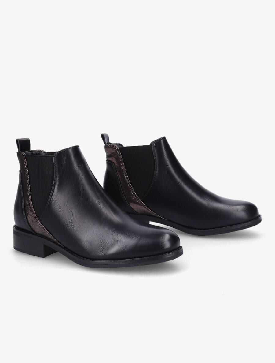 Bottines chelsea à liseré irisé - Noir - 4