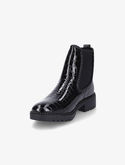 Chelsea boots croco à billes - Noir - 3